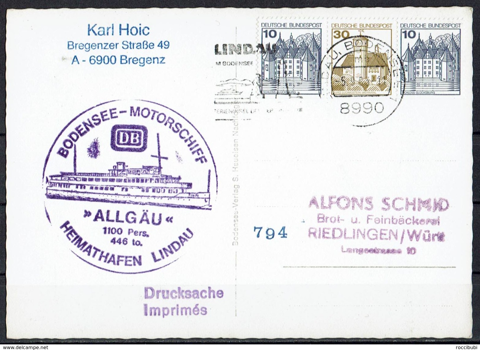 Schiffahrt Bodensee, Sonderstempel & Marke - Ferries