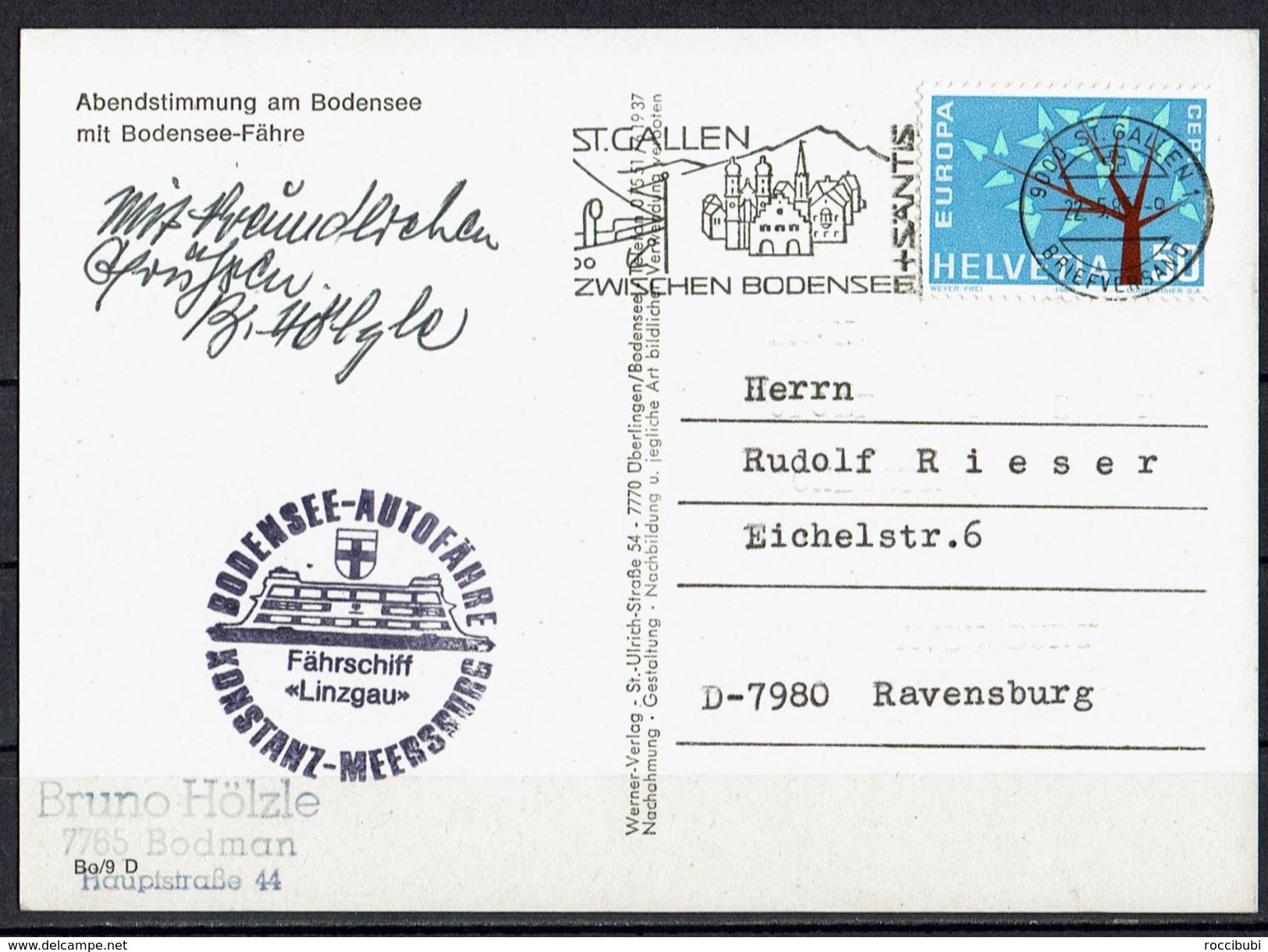 Schiffahrt Bodensee, Sonderstempel & Marke - Ferries