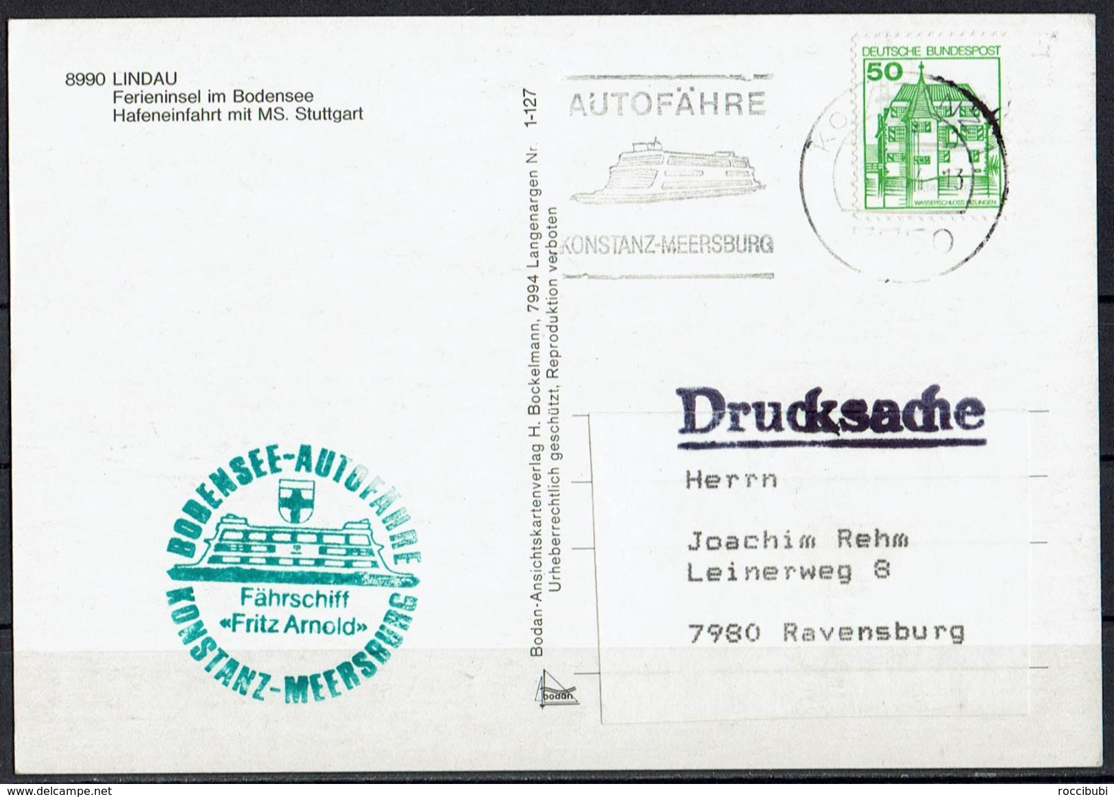 Schiffahrt Bodensee, Sonderstempel & Marke - Ferries