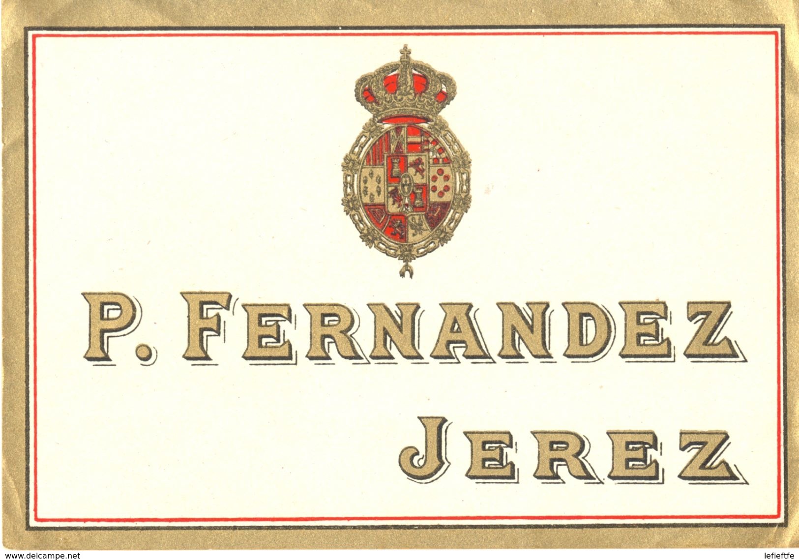 1376 - Espagne - Andalousie - Etiquette Vierge P. Fernandez - Jerez - Autres & Non Classés