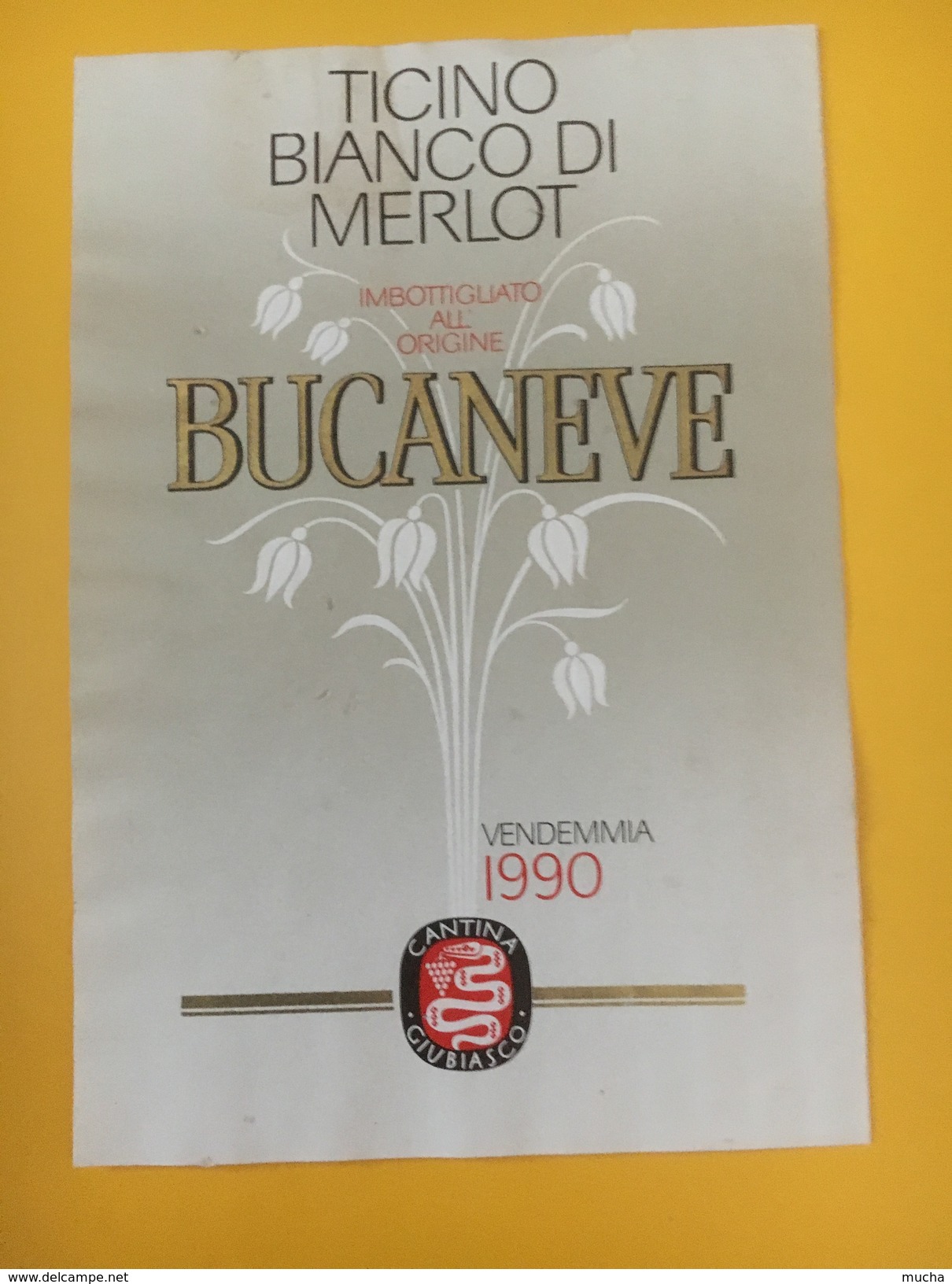 5541 - Bucaneve 1990 Bianco Di Merlot Ticino Suisse - Flores