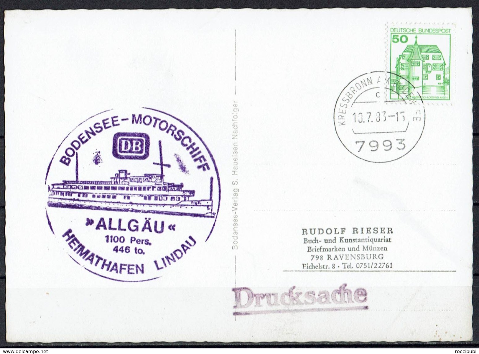 Schiffahrt Bodensee, Sonderstempel & Marke - Fähren