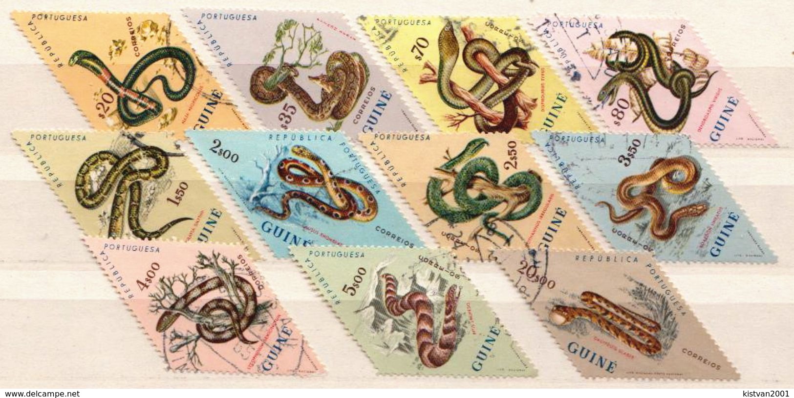 Portugese Guinea Used Stamps - Snakes