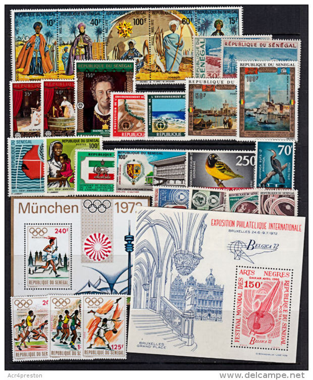 Y0008 SENEGAL, Collection Of Senegal Stamps, Mostly 1960s And 1970s, MNH - Senegal (1960-...)