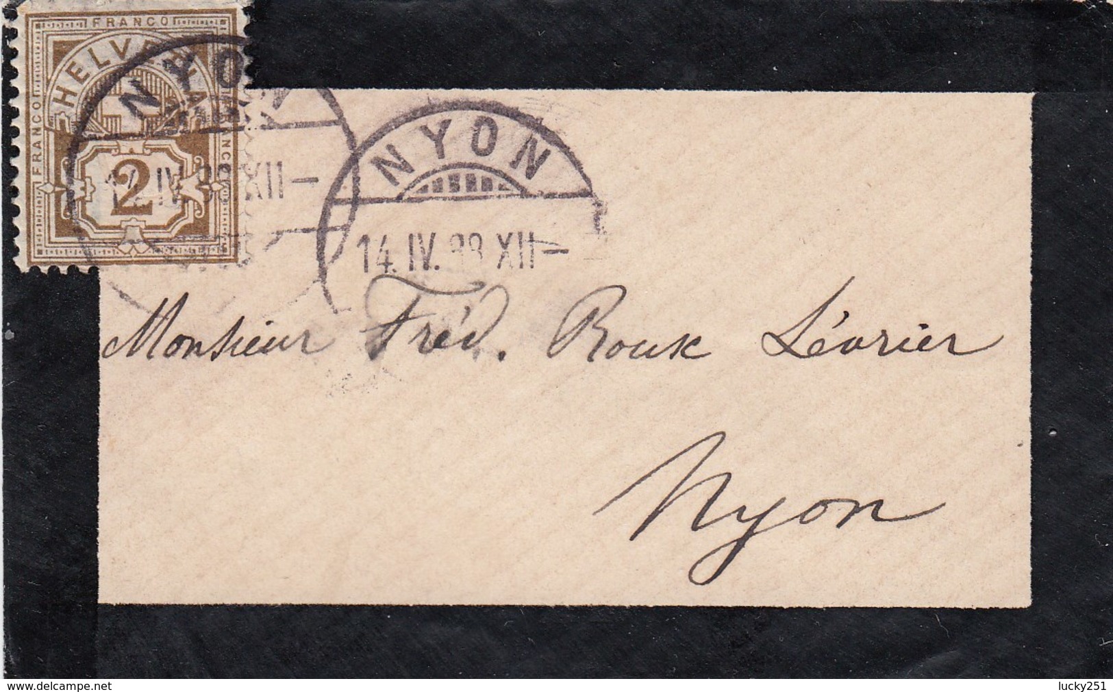 Suisse - Armoiries, Petite Enveloppe Obl. Nyons 14/04/1889 - Y.T. 63 - Cartas & Documentos