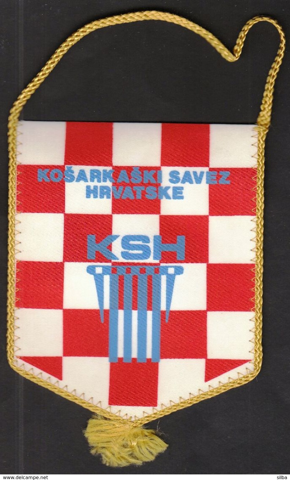 Basketball / Flag, Pennant / Croatia / Croatian Basketball Federation / KSH - Abbigliamento, Souvenirs & Varie