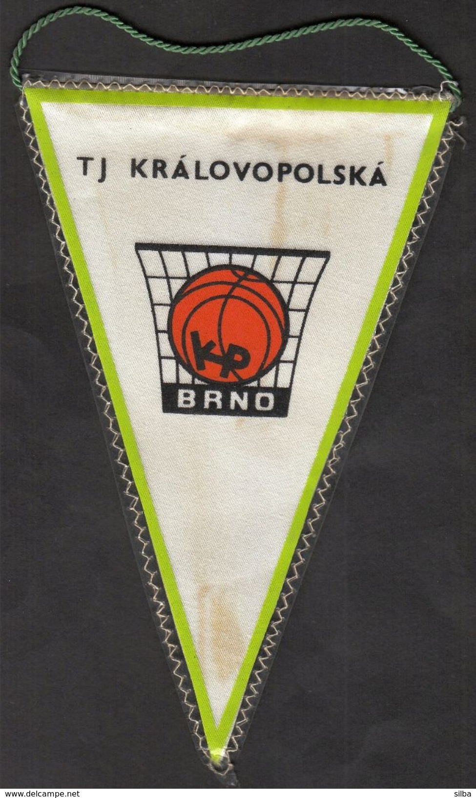 Basketball / Flag, Pennant / Czech Republic / TJ Kralovopolska, Brno - Abbigliamento, Souvenirs & Varie