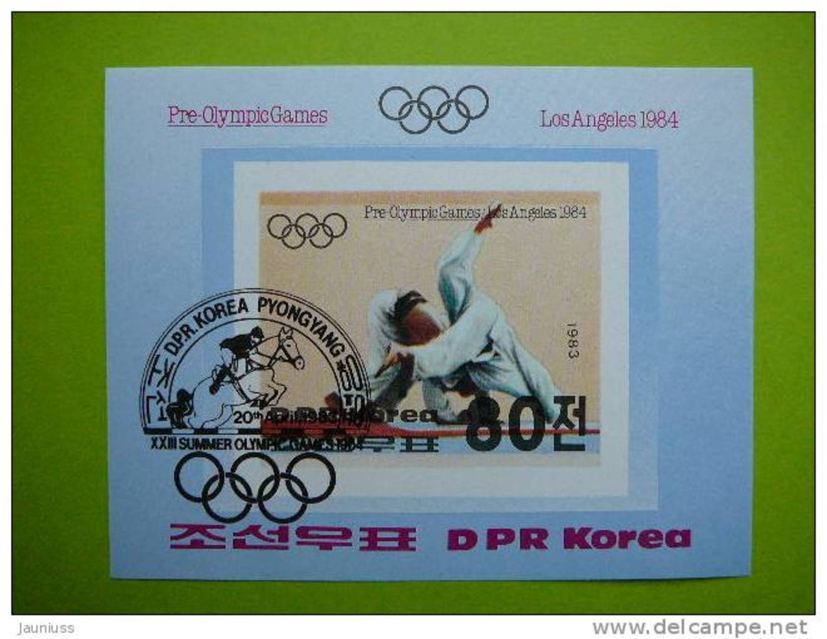 Korea North ( Nord ) 1983 Judo Los Angeles Olympic Games1984 Sport  Block  Imperf. - Summer 1984: Los Angeles