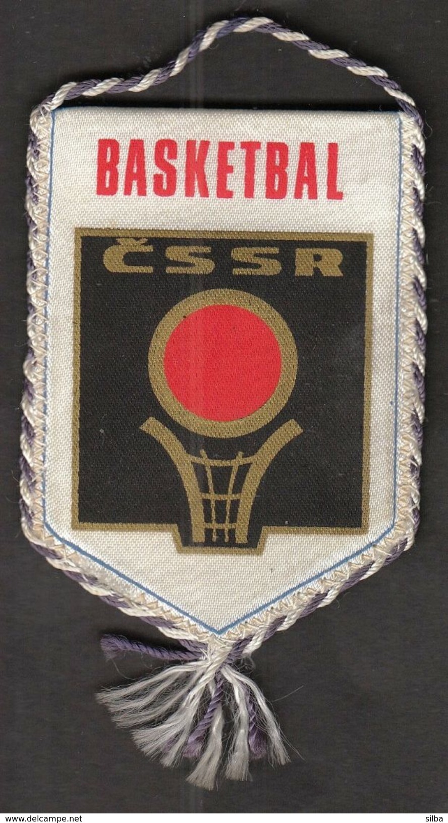 Basketball / Flag, Pennant / Czechoslovakia / Czechoslovak Basketball Federation - Habillement, Souvenirs & Autres