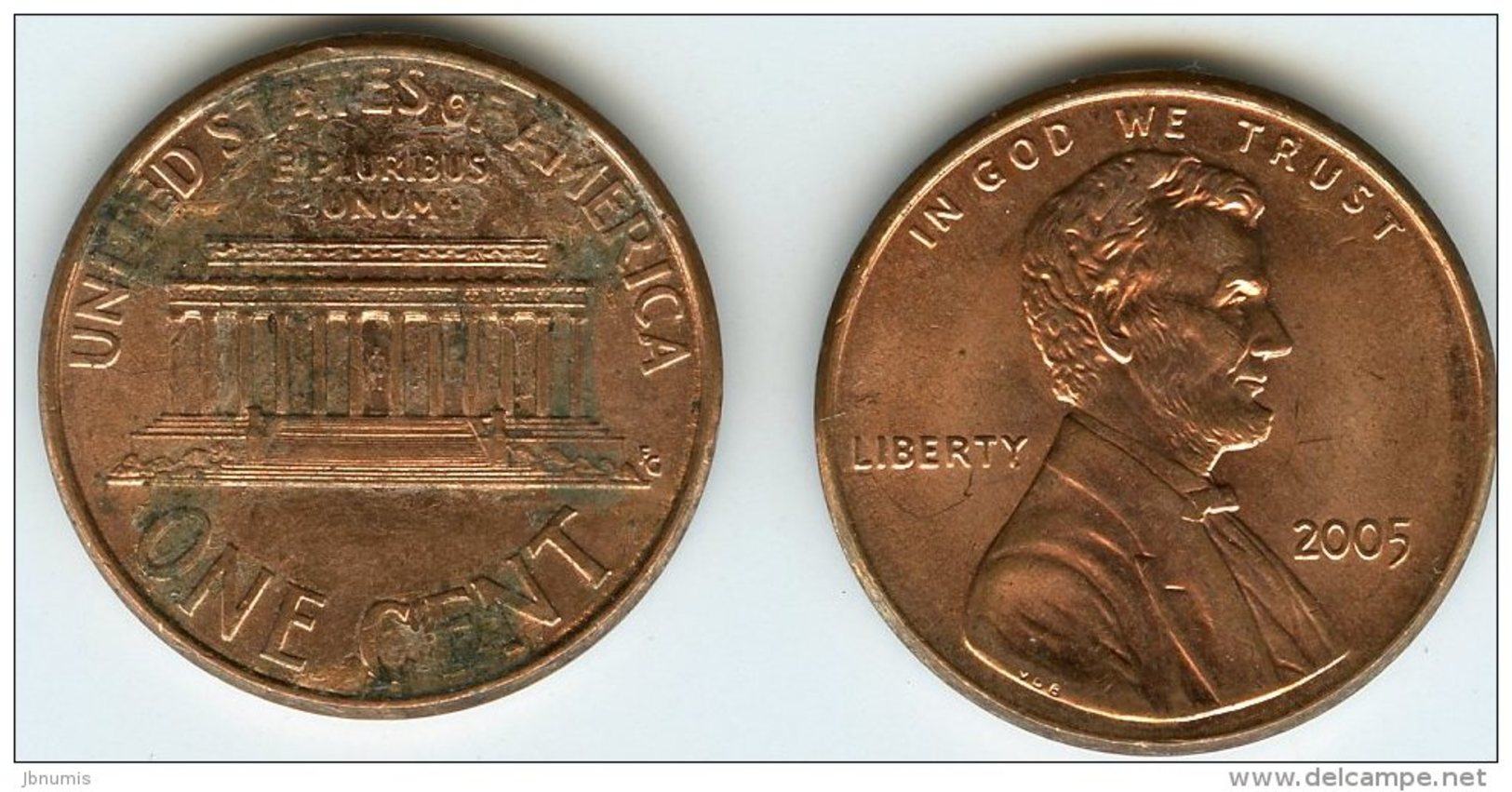 Etats-Unis USA 1 Cent 2005 KM 201b - 1959-…: Lincoln, Memorial Reverse