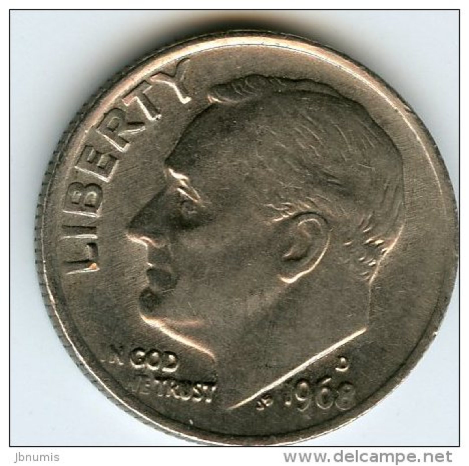 Etats-Unis USA 10 Cents Dime 1968 D KM 195a - 1946-...: Roosevelt