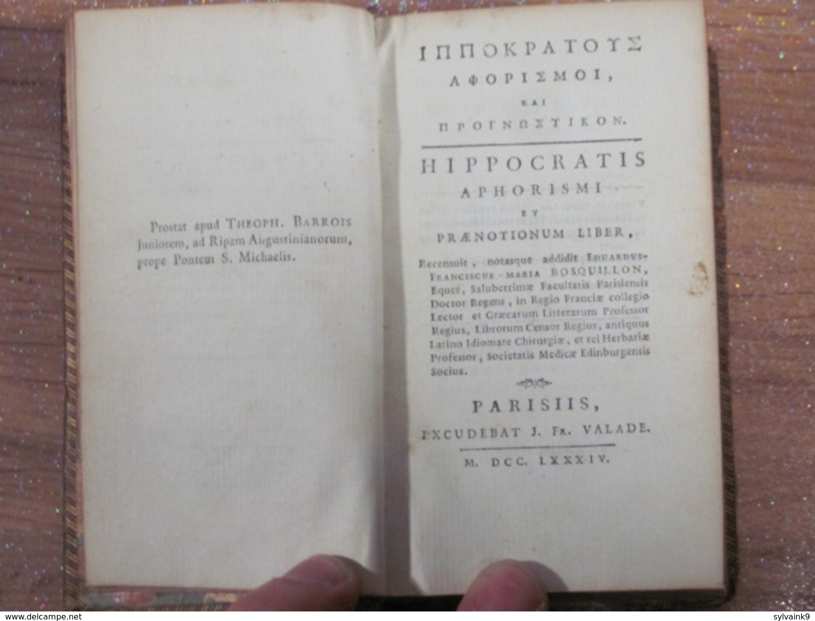 1784 Aphorismi Et Praenotionum Liber + Notae Et Emendationes In Hippocratis Aphorismos Aphorismes D Hippocrate Medecine - 1701-1800