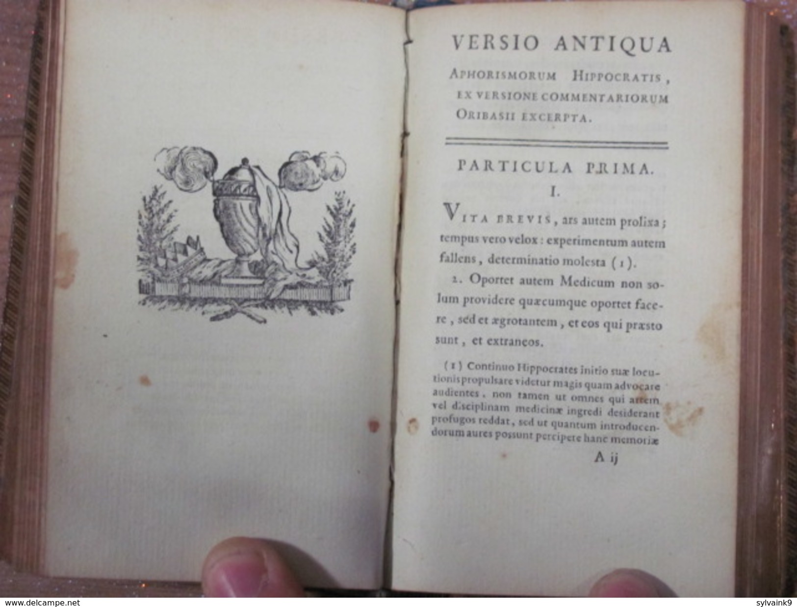 1784 Aphorismi et praenotionum liber + Notae et emendationes in Hippocratis aphorismos Aphorismes d Hippocrate medecine