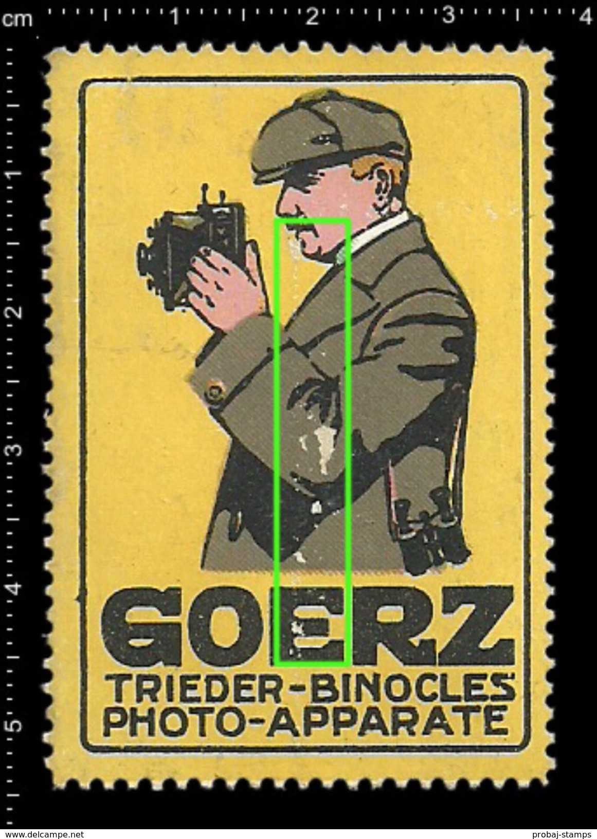 German Poster Stamp, Reklamemarke, Vignette, Goerz  Lenses, Trieder-Binocle, Hunting, Linsen, Jagd, Deer - Erinnofilia