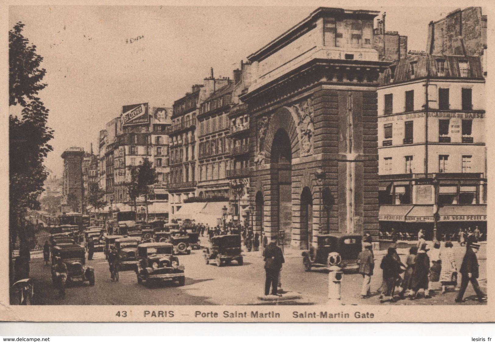 CPA - PARIS - PORTE SAINT MARTIN - 43 - ANIMÉE - VOITURES - Otros Monumentos