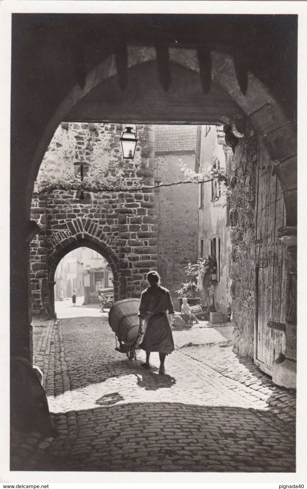 Cp , 68 , RIQUEWHIR , Le Passage De La Porte Haute - Riquewihr