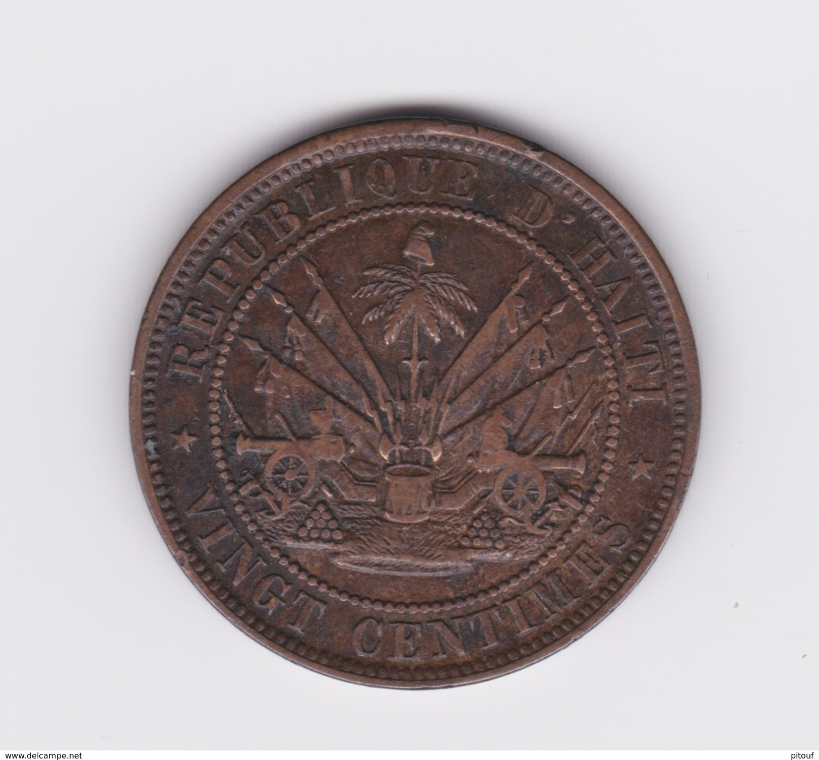 20 Centimes 1863 Haiti  Heaton SUP - Haïti