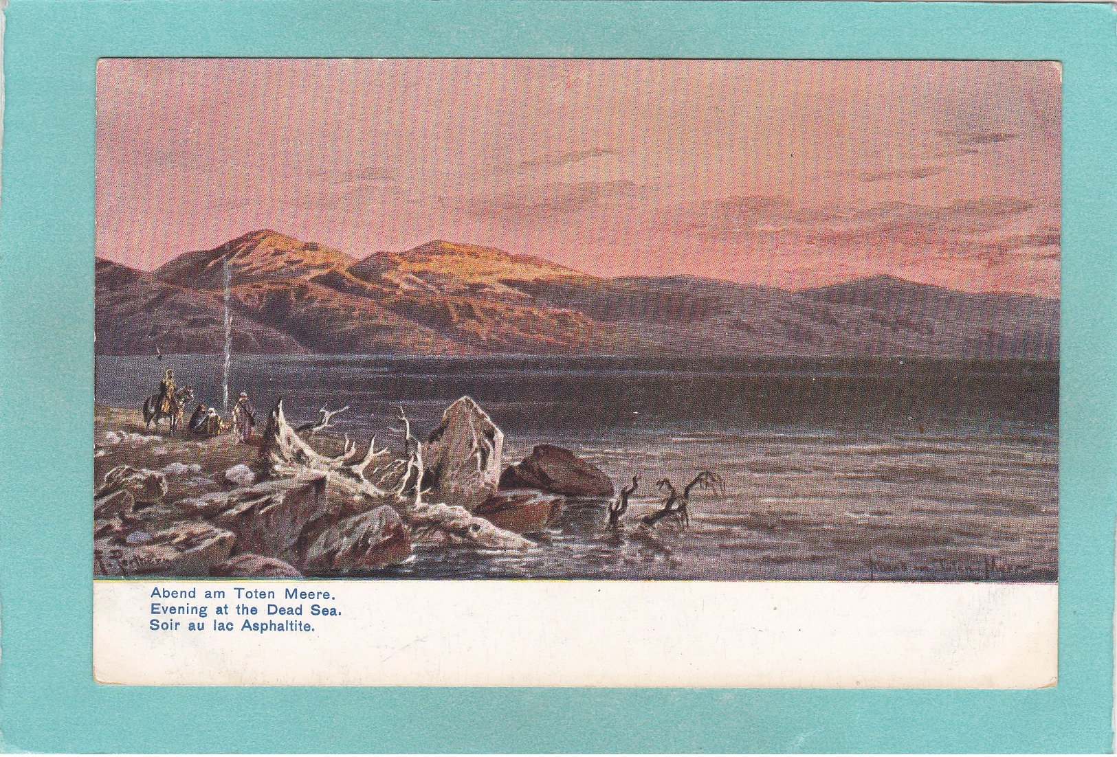 Old Postcard Of Dead Sea,Israel And The West Bank To The West, And Jordan To The East. V23. - Autres & Non Classés