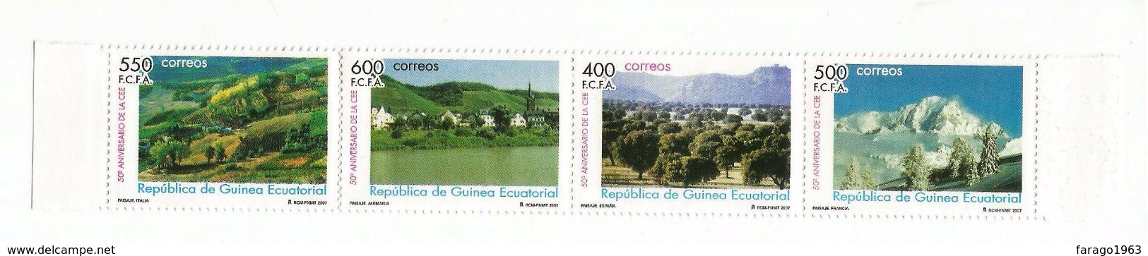 2007 Equatorial Guinea Ecuatorial  EEC Europe Complete Strip Of 4  MNH - Guinée Equatoriale