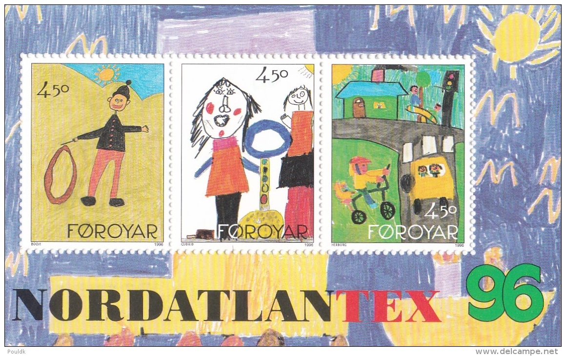 Faroe Islands 1996 Children Drawings Souvenir Sheet  MNH/**  (H26) - Isole Faroer