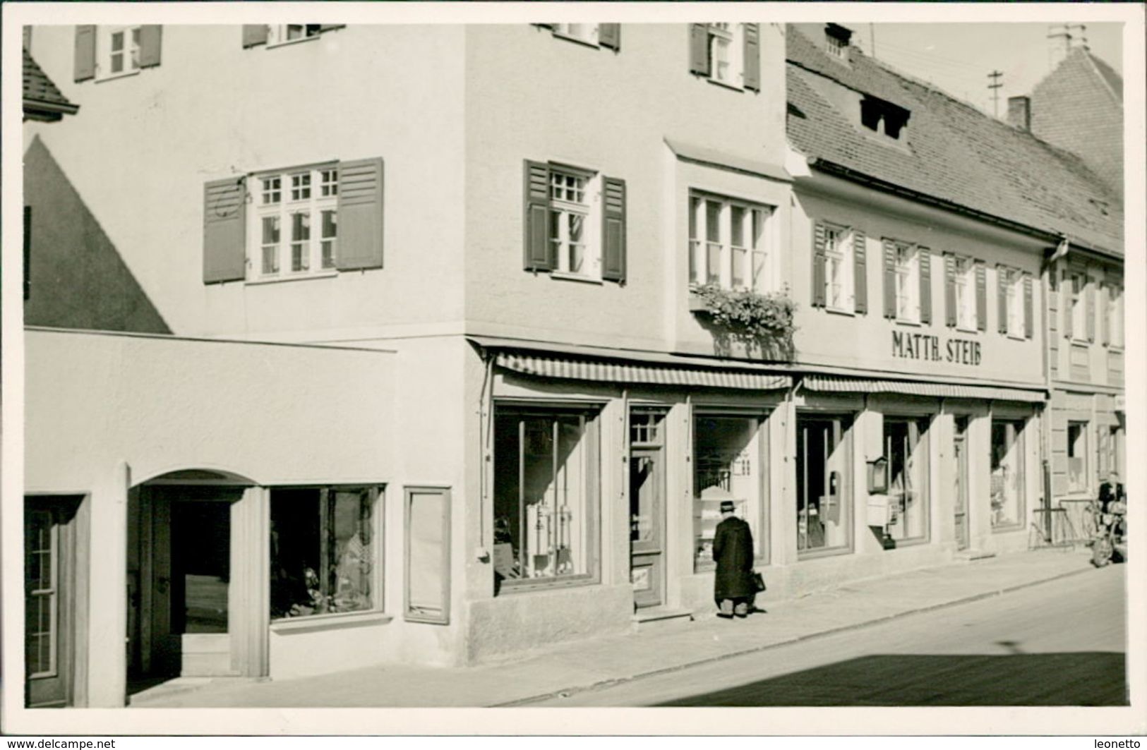 Mering Bei Augsburg, Echtfoto-AK Mit Geschäft Von Matth. Steib, O Um 1951 In Mering, Druckstelle Mittig (24239) - Andere & Zonder Classificatie