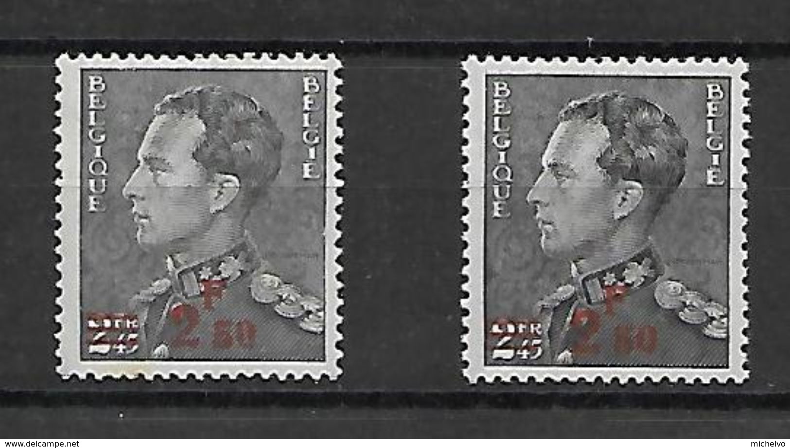 Belg. 1938 - COB N° 478 * Et 478a * (charnières) - Nuovi