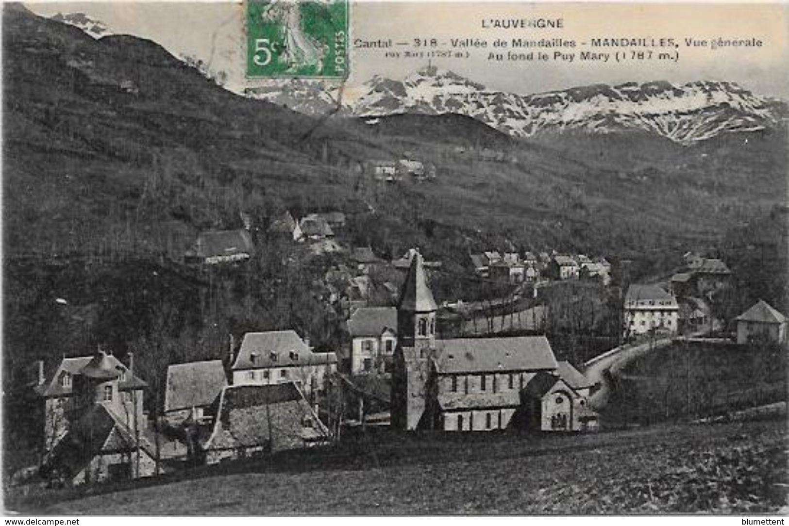 CPA Cantal Auvergne Circulé Mandailles - Other & Unclassified