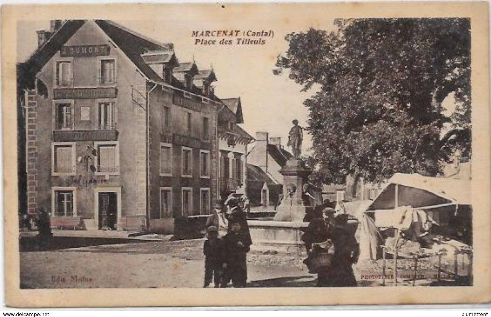 CPA Cantal Auvergne Non Circulé Marcenat Marché - Other & Unclassified