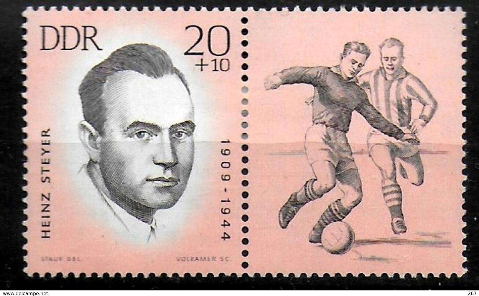 DDR     N° 666  *  Heinz Steyer Football Fussball Soccer - Usati