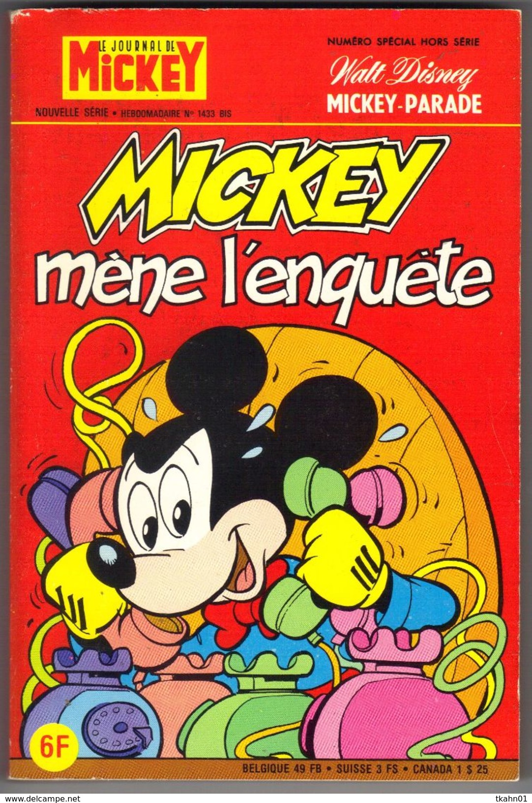 MICKEY-PARADE N° 1433-BIS  "  MICKEY MENE L'ENQUETE " - Mickey Parade