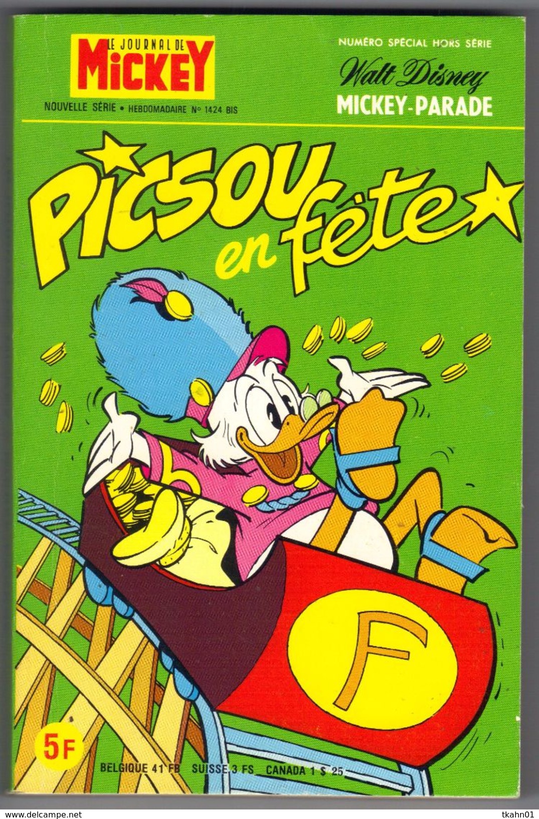 MICKEY-PARADE N° 1424-BIS  "  PICSOU EN FETE " - Mickey Parade