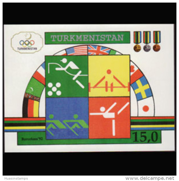 TURKMENISTAN 1992 - Scott# 23 S/S Olympics MNH - Turkmenistán