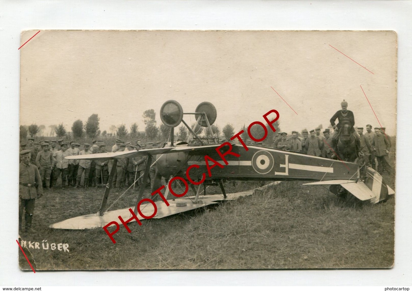 AVION Abattu-F-NON SITUEE-CARTE PHOTO Allemande-Guerre 14-18-1 WK-AVIATION-FLIEGEREI-France-Militaria- - 1914-1918: 1. Weltkrieg