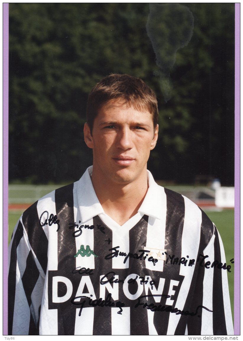 Fotografia Juventus Gianluca Francesconi (20 X 30 Cm.) Con Dedica E Autografo - Sport