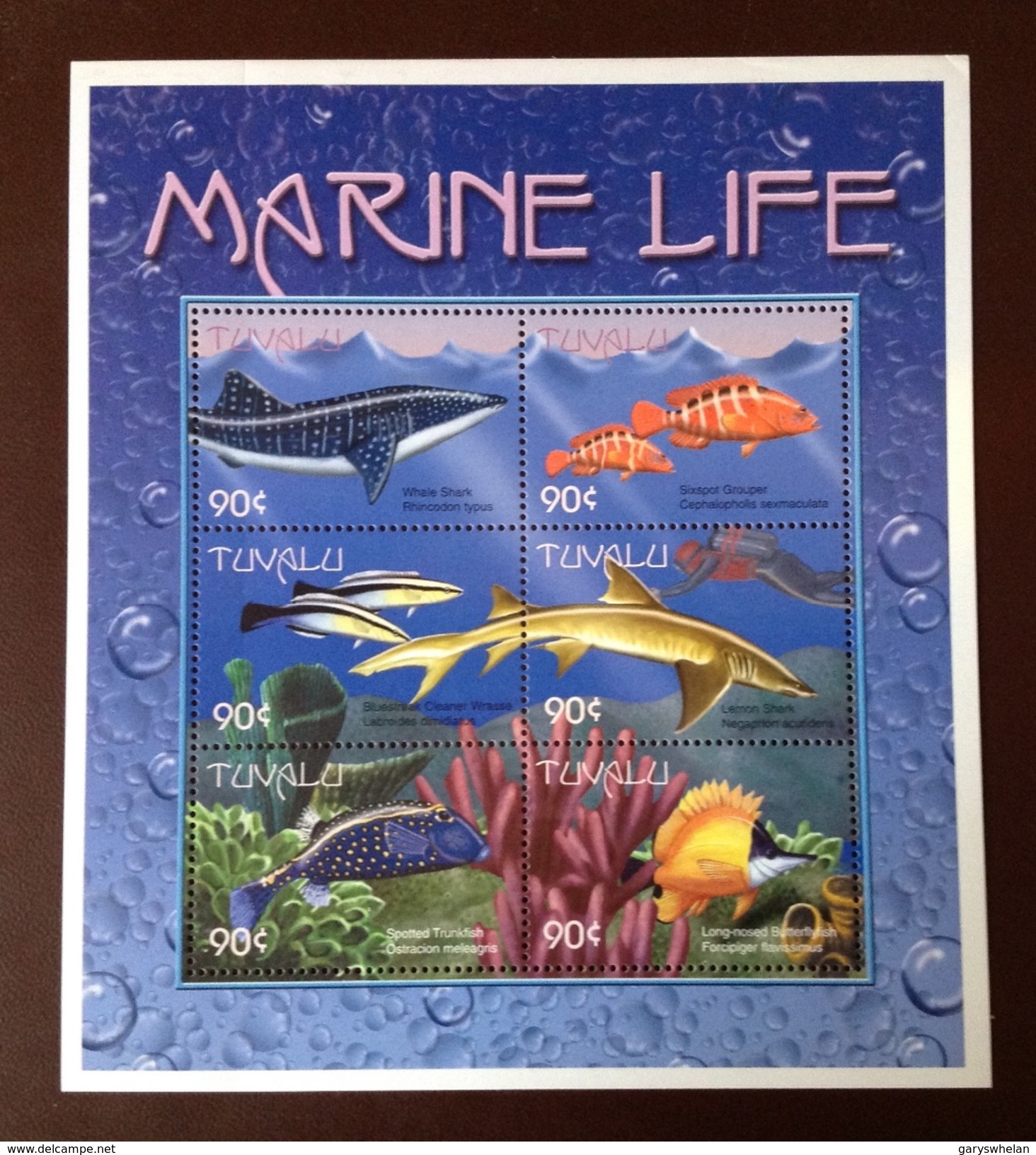 Tuvalu 2000 Marine Life Sharks Fish Sheetlet MNH - Marine Life