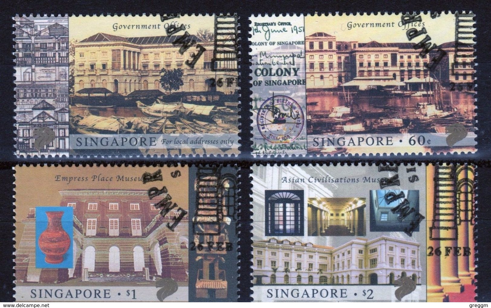 Singapore Set Of Stamps To Celebrate The Opening Of Asian Civilisations Museum. - Singapore (1959-...)