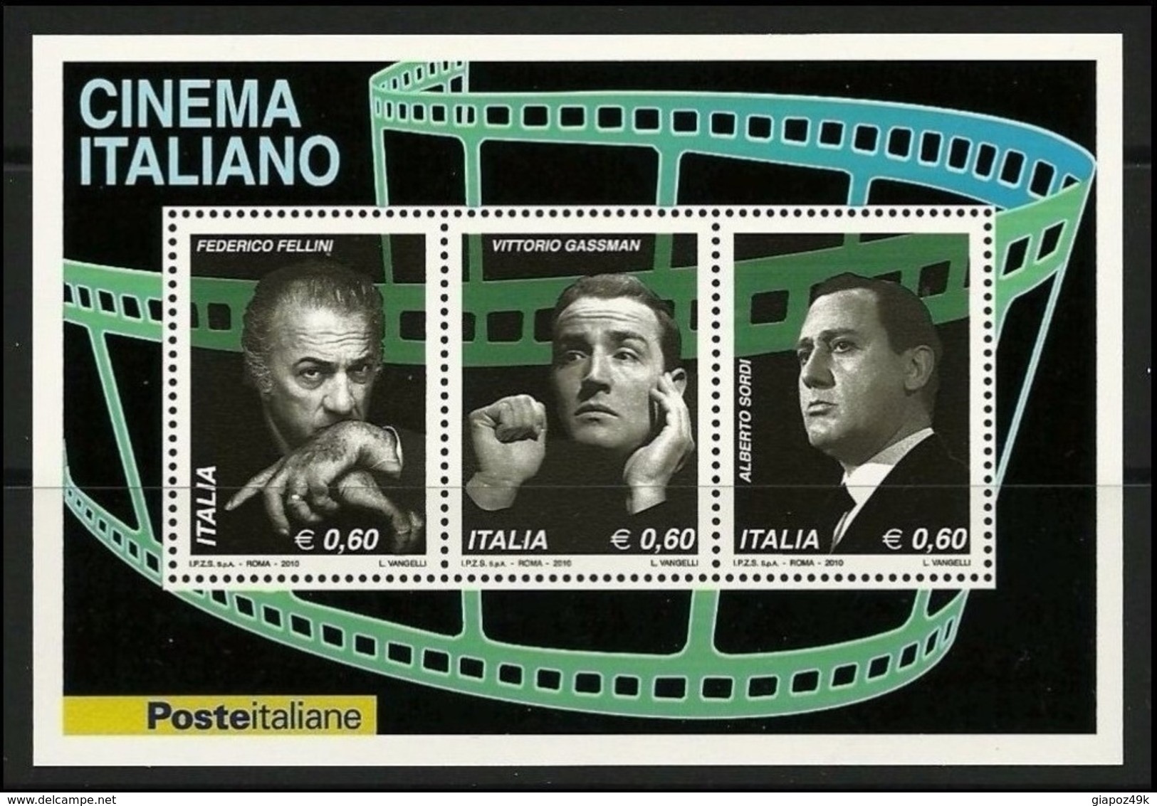 ITALIA REP.  -  2010  -  " CINEMA ITALIANO  "  Foglietto  - Nuovo **  -  Cat. ? &euro; - Blocchi & Foglietti
