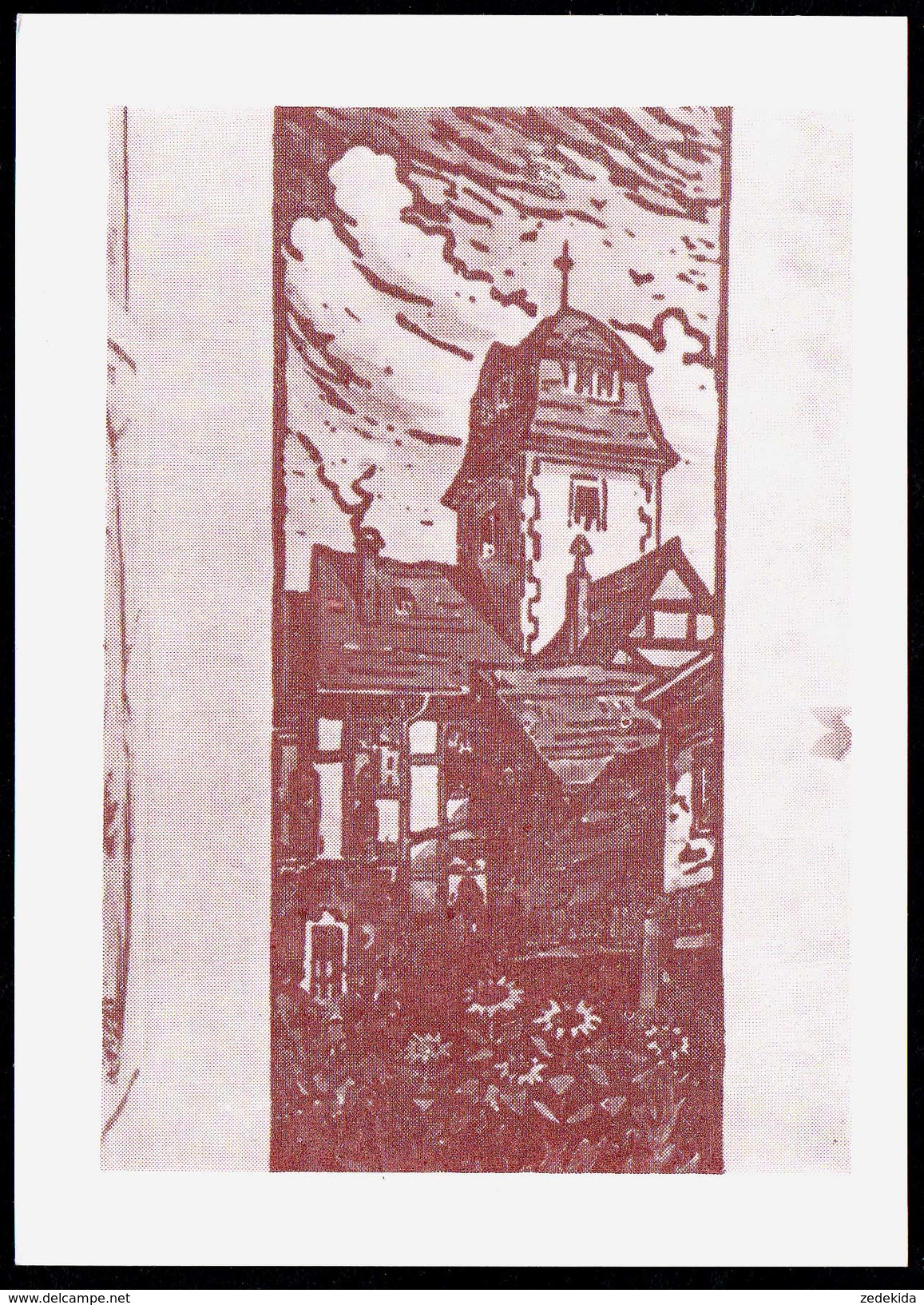A7909 - Alte Künstlerkarte - Crimmitschau - Roter Turm - Rudolf Seifert TOP - Crimmitschau
