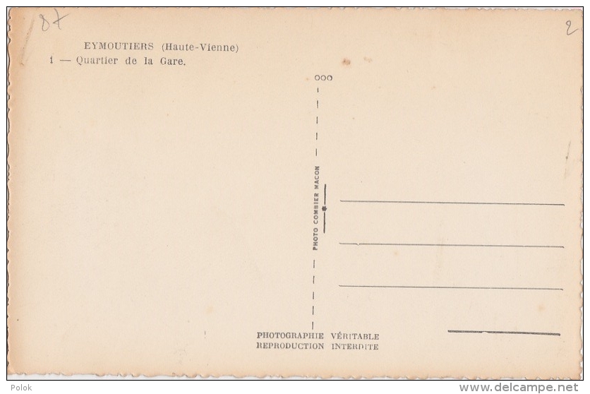 Bg - Cpsm Petit Format EYMOUTIERS - Quartier De La Gare - Eymoutiers