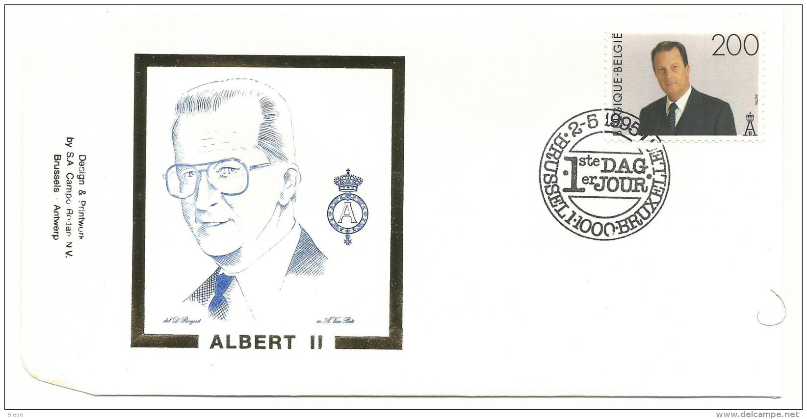 2 FDC 2576  /  2599 - Z.M. Albert II Type MVTM Sans Lunettes - 1991-2000