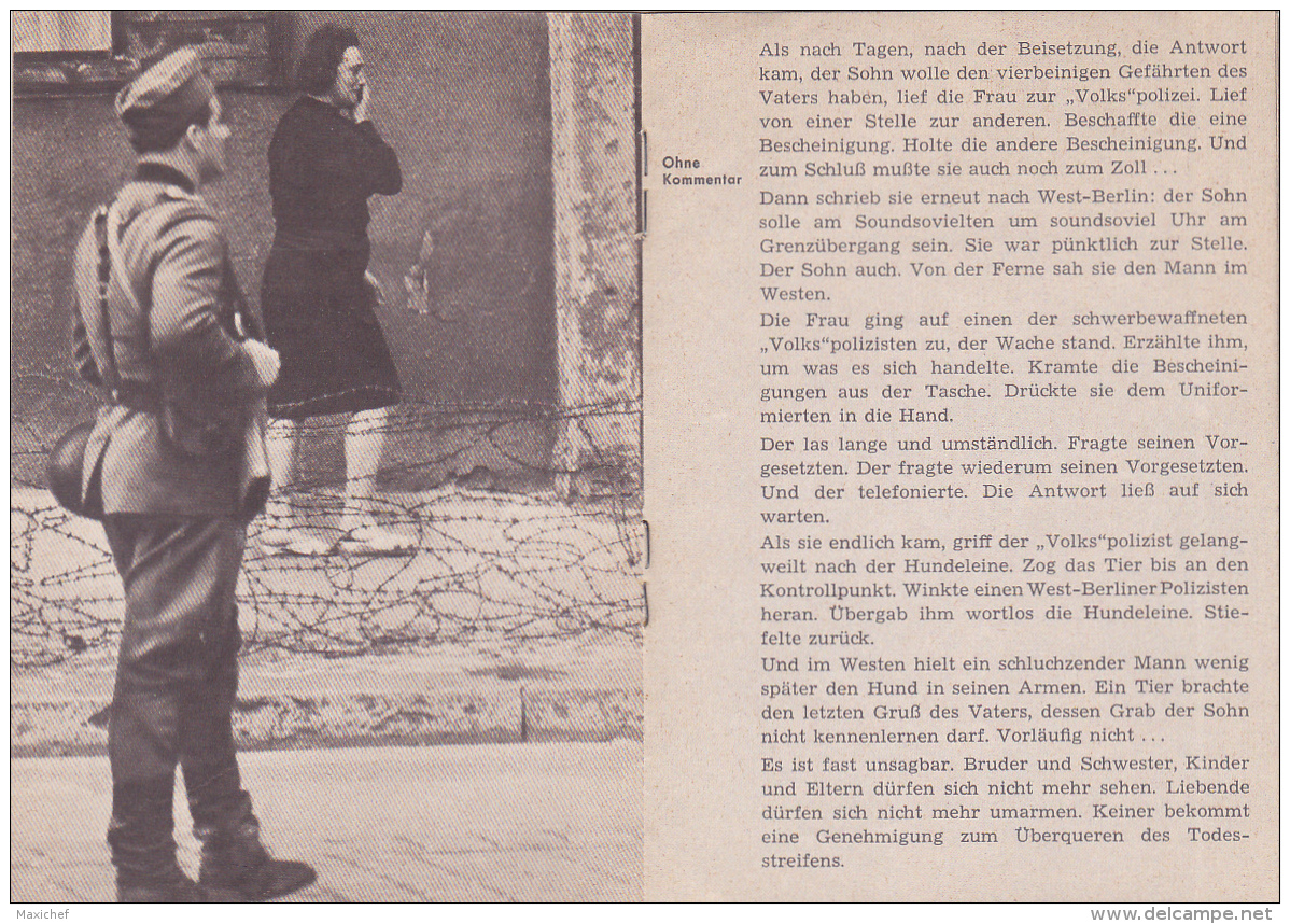 Fascicule 16 Pages, 10 X 14 "Sehen Sie, Das Ist Berlin" Présentation Berlin Après Guerre & Jusqu'à Construction Du Mur - Autres & Non Classés