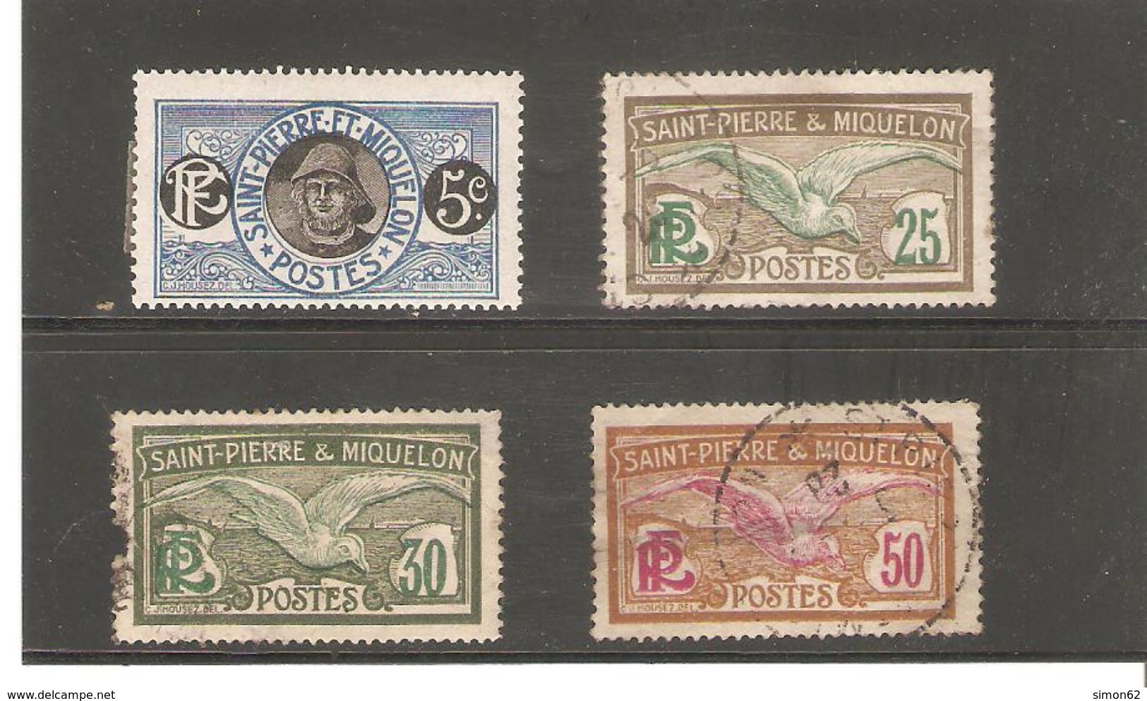 SAINT PIERRE ET MIQUELON  LOT  N°107  A 115  OBLITERE  DE 1922 - Oblitérés