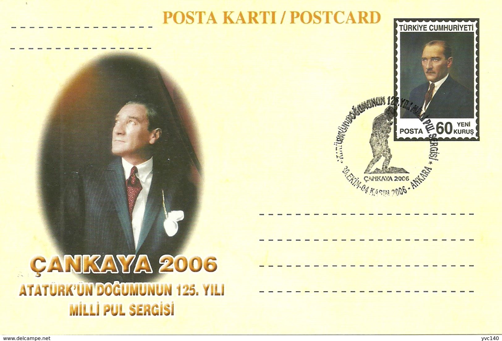 Turkey; Postal Stationery 2006 "National Stamp Exhibition With The Subject Of The 125th Anniv. Of The Birth Of Ataturk" - Postwaardestukken