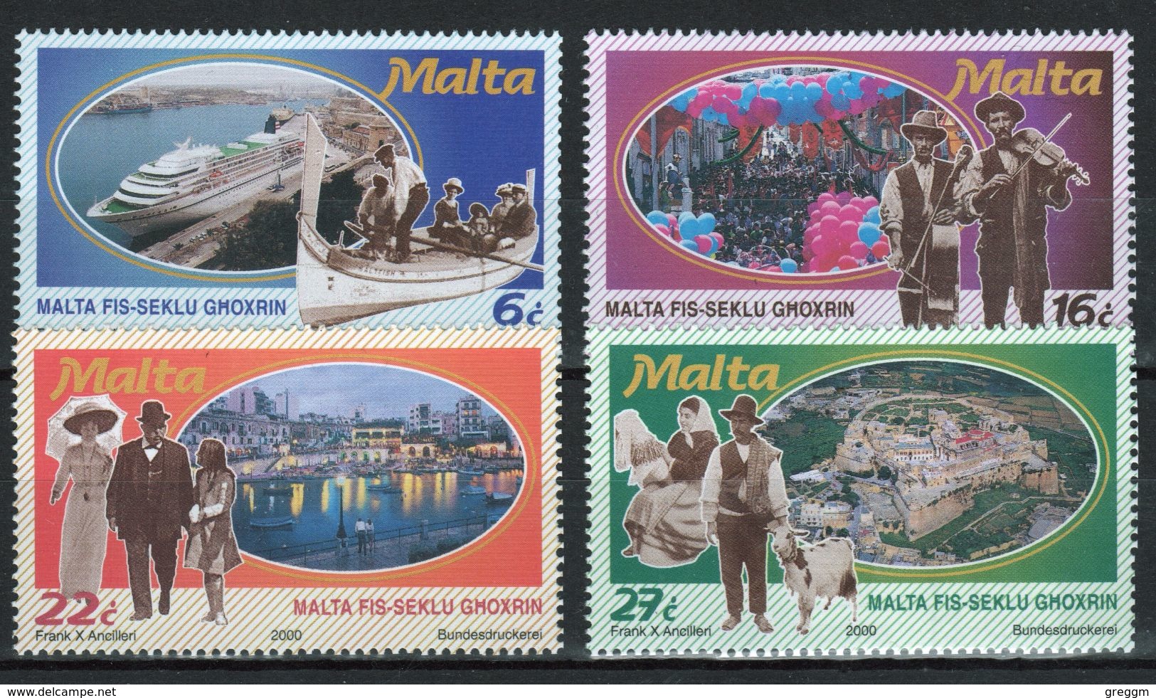 Malta 2000 Set Of Stamps To Celebrate Malta During The 20th Century. - Malta