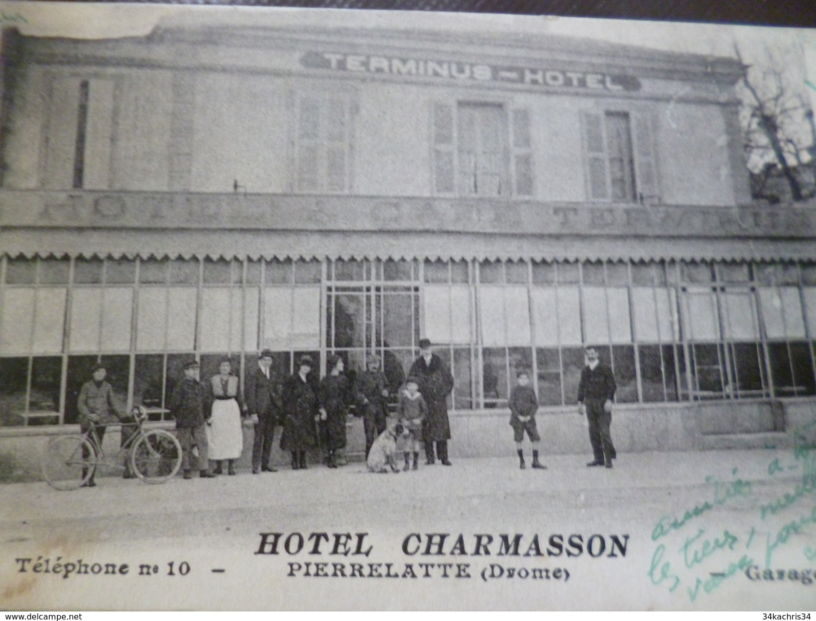 CPA 26  Drôme Pierrelatte Hôtel Charmasson Garage TBE - Sonstige & Ohne Zuordnung