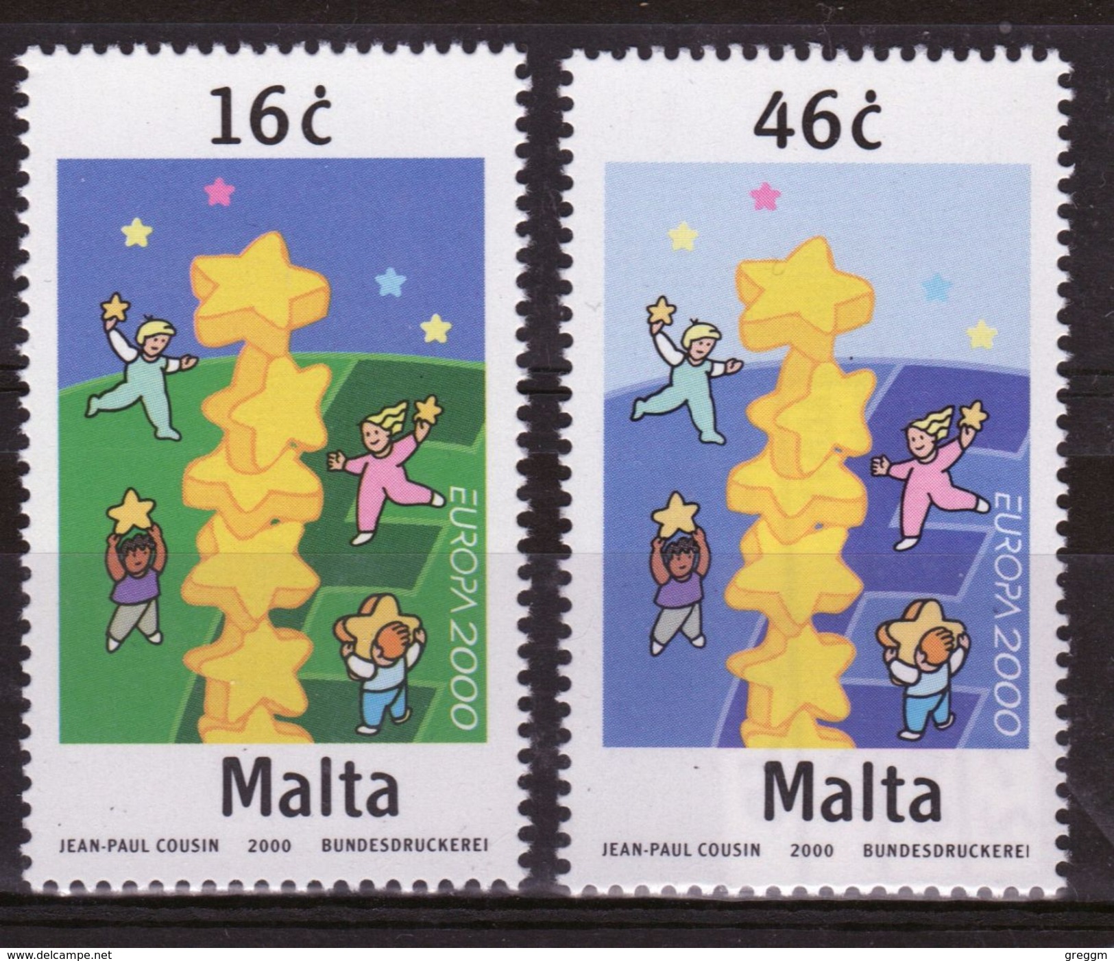 Malta 2000 Set Of Stamps To Celebrate Europa. - Malta