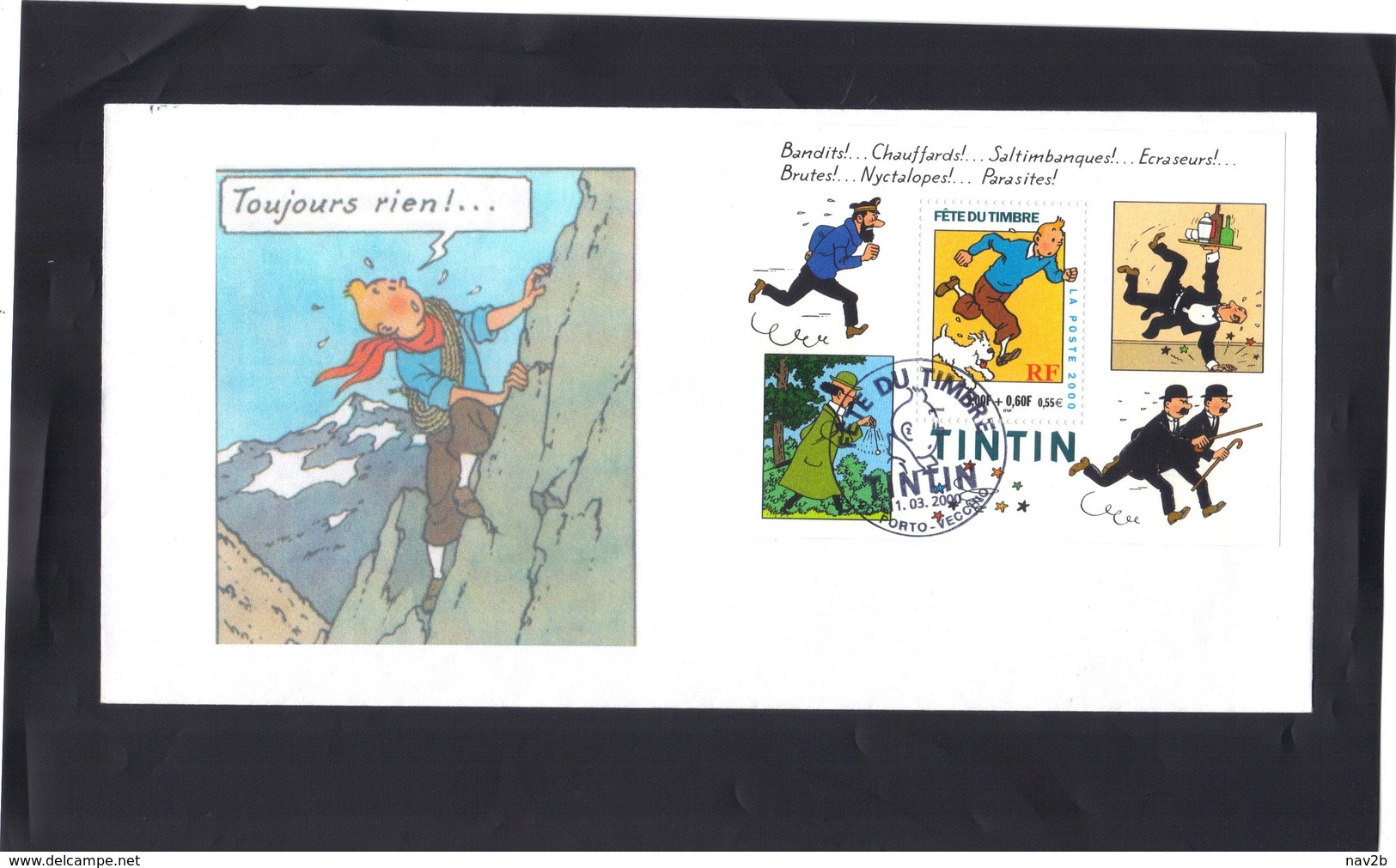 TINTIN . Fête Du Timbre à Porto Vecchio . 2000 . - Bandes Dessinées