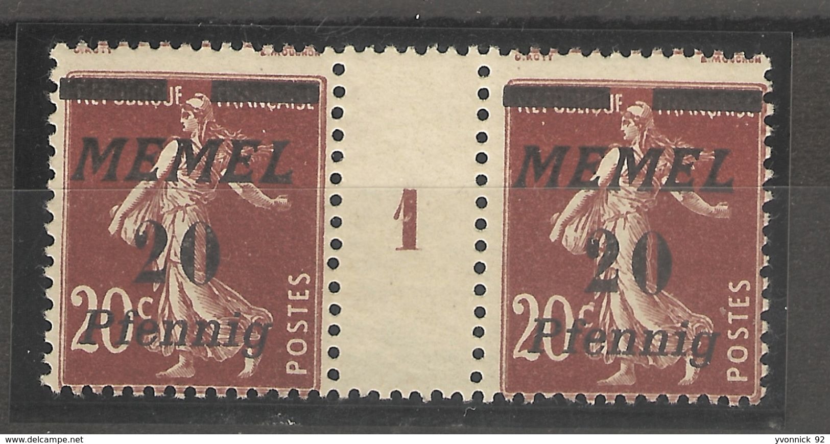 Memel _ Millésimes 20c Semeuse (1921 ) N°49 TTB - Neufs