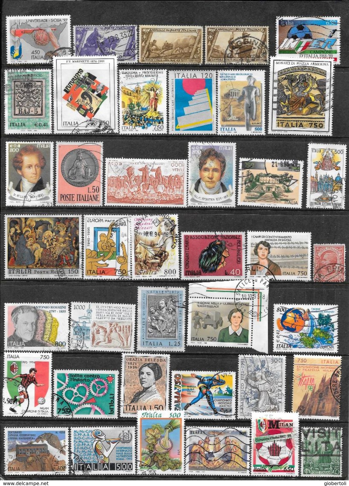 Italia/Italy/Italie: Lotto Di 206 Francobolli Usati, Lot De 206 Timbres Utilisés, Lot Of 206 Used Stamps - Lotti E Collezioni