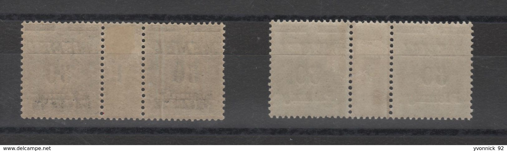 Memel _  2-  Millésimes 50c Semeuse  Surcharges Mark /Pfenning  (1921 ) N°94 /54 - Unused Stamps